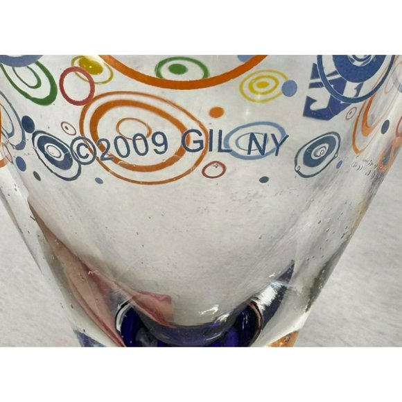 Pair of Royal Caribbean Stemless Martini Glasses With Cobalt Blue Rim 2009 - Picture 9 of 9